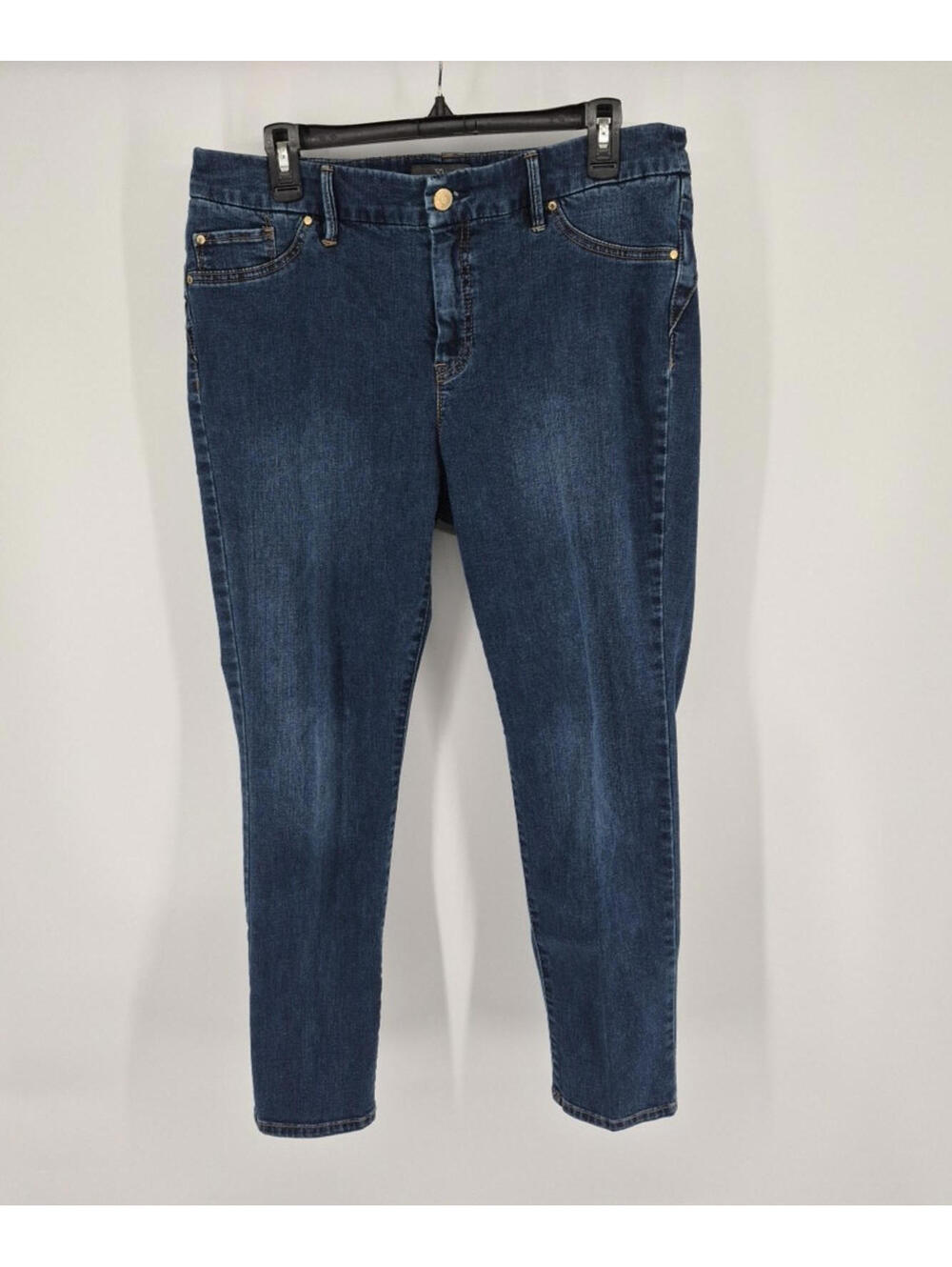 Chico's So Slimming Dark Wash Blue Denim Jeans Women's Size 2 ( 12 )